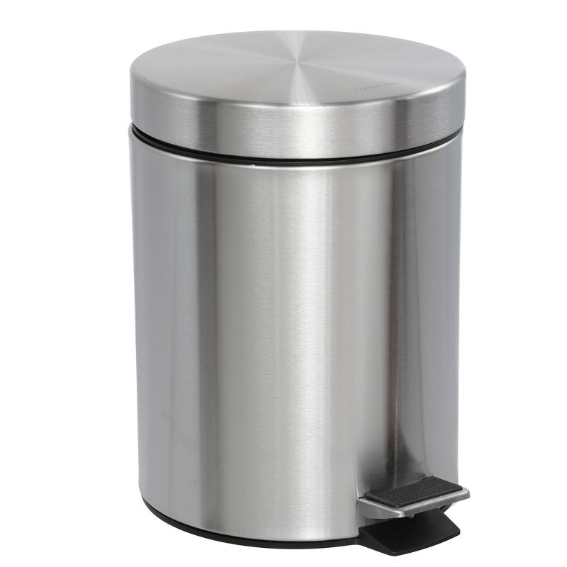 happimess Oscar 8-Gallon Step-Open Trash Can with FREE Mini Trash Can, Stainless Steel 