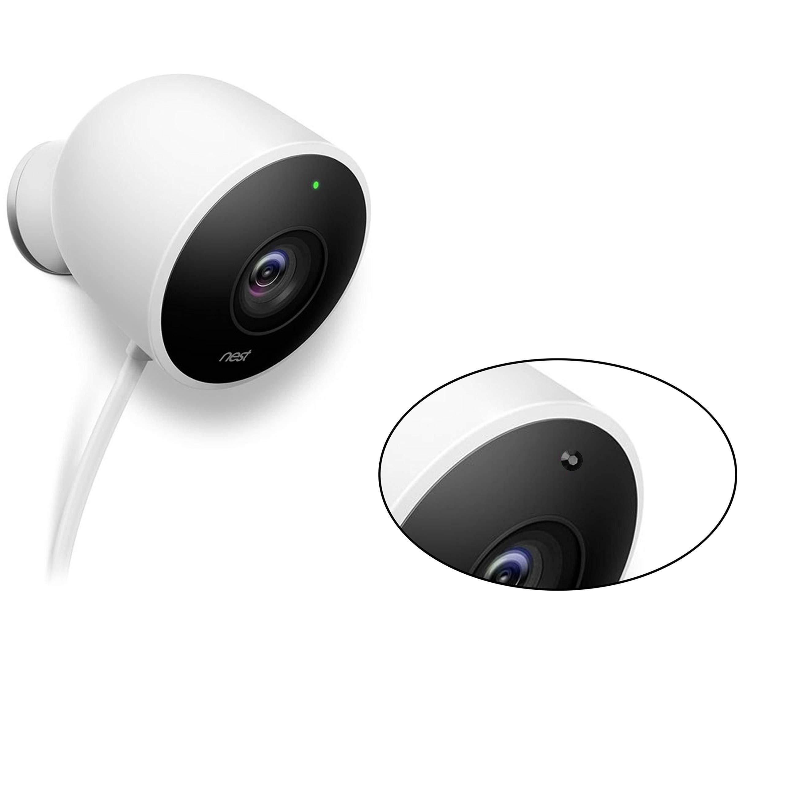 Eco-Fused Acrylic Stickers Compatible with Nest Cameras - 172 Pieces (Black) - Reusable - Cover Indicator Light of Nest Cameras, Built-in Cameras of Smartphones, Smart TVs, Game Consoles, Laptops