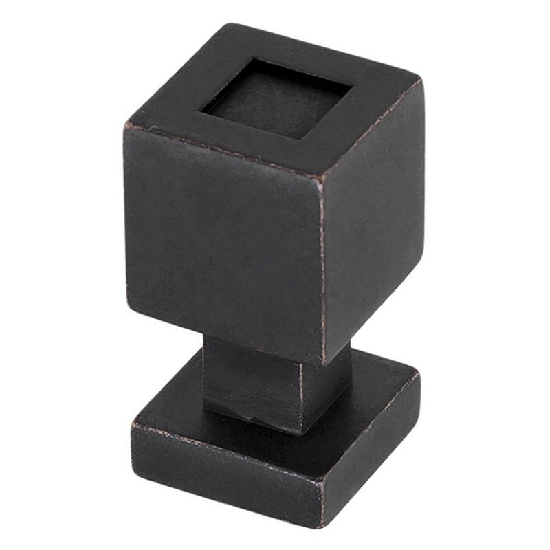 Sumner Street Home Hardware 0.625 4pc Knob Oil-Rubbed Bronze Rhombus Cube