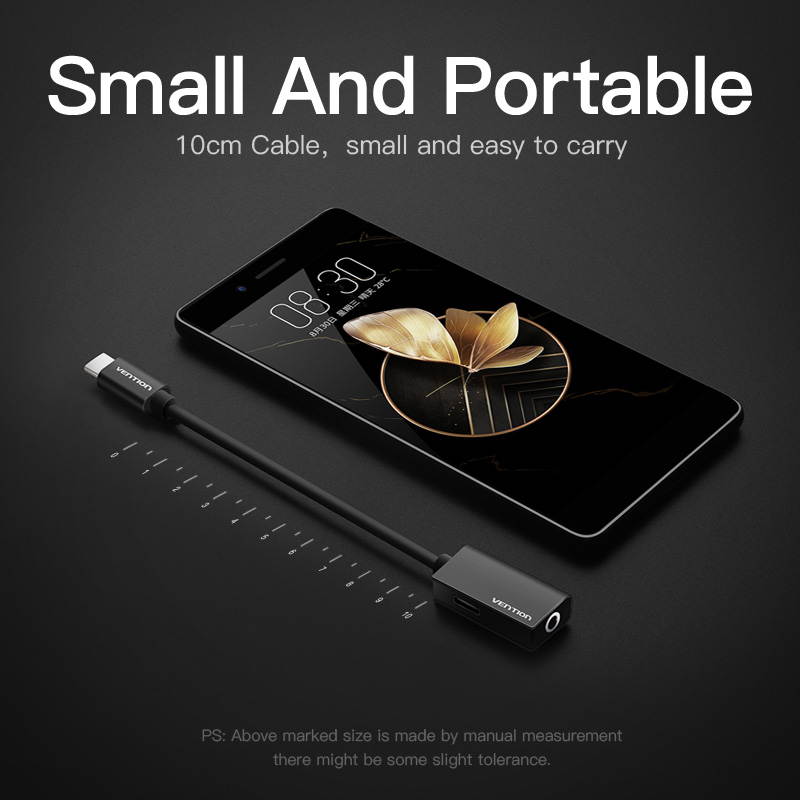 Vention USB C to 3.5mm Headphone Jack Adapter[2-Pack] , 2-in-1 Fast Charging USB Type C to Aux Female Audio Cable for Huawei Mate10 Pro, Mate20 Pro, P20, P20 Pro, Xiaomi Mi 8, 6, 6X, Mix 2, 2S