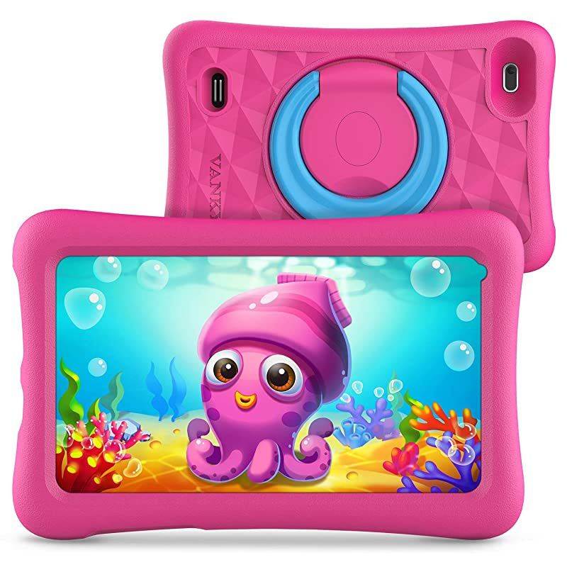 MatrixPad Z1 Kids Tablet 7 inch, 32GB ROM, Kidoz Pre Installed, IPS HD Display, WiFi Android Tablet, Kid-Proof, Pink
