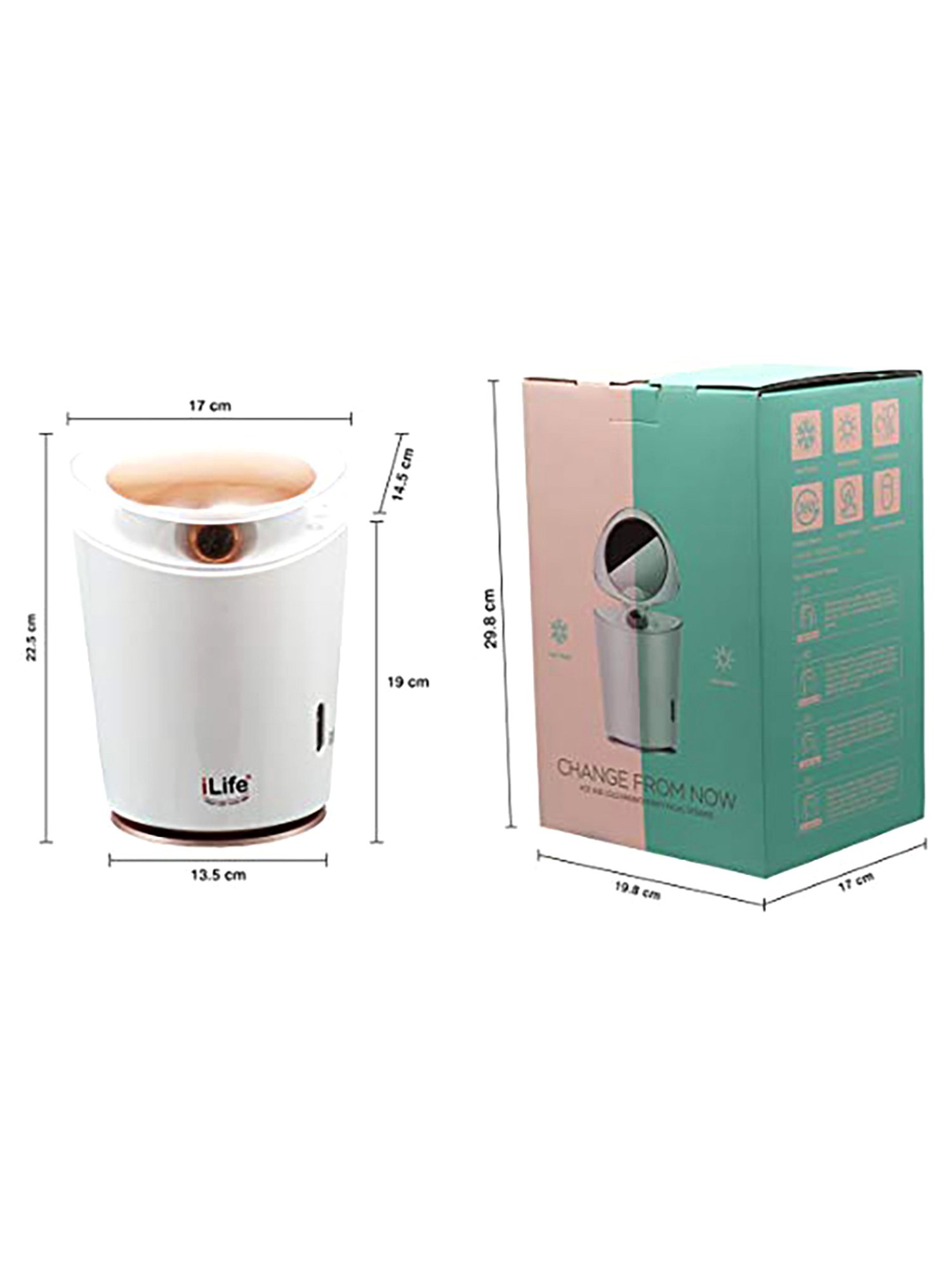 ILIFE NanoSteamer Professional 4-in-1 Facial Steamer (White)