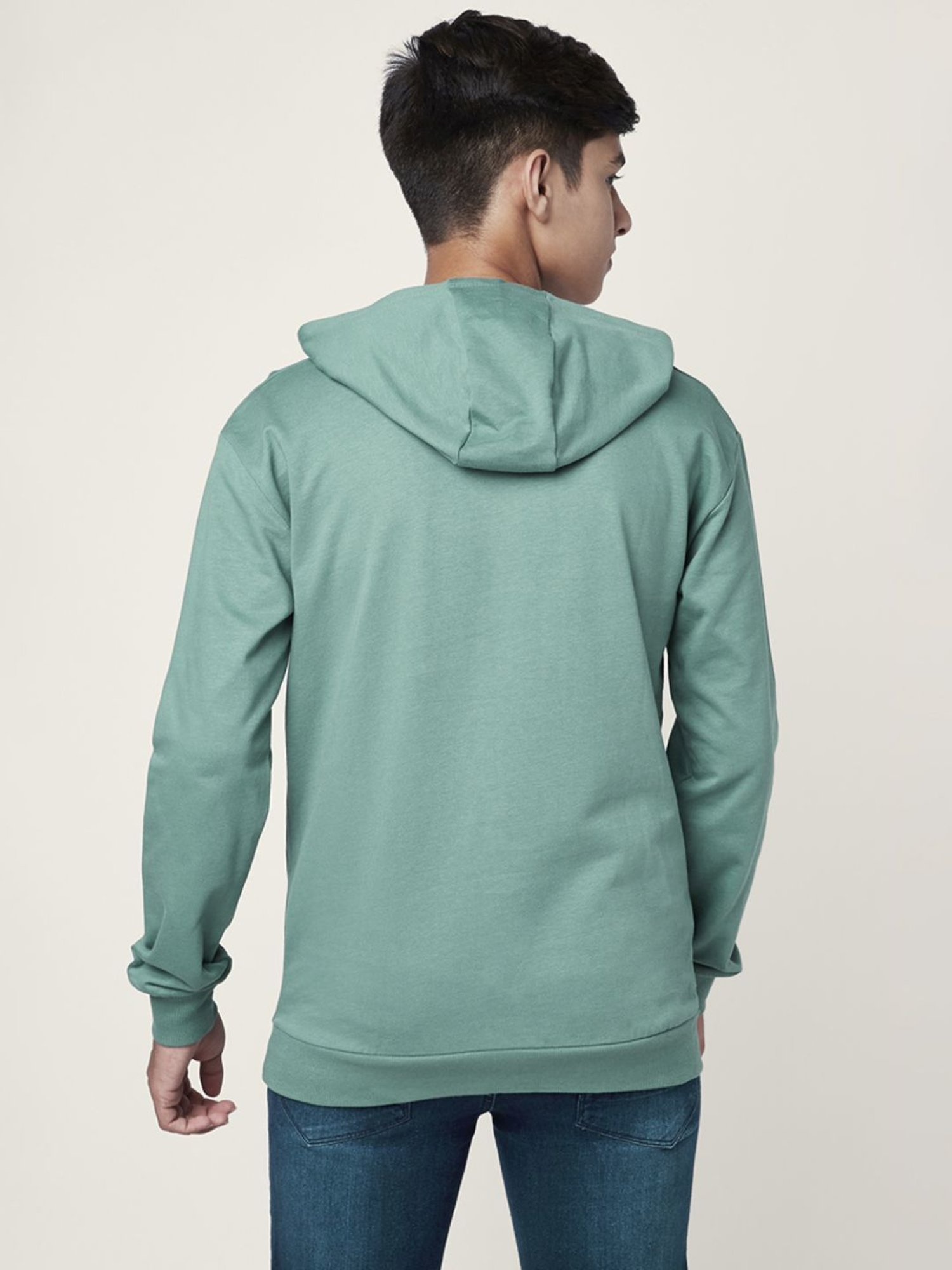 Coolsters by Pantaloons Kids Teal Blue Cotton Printed Full Sleeves Sweatshirt