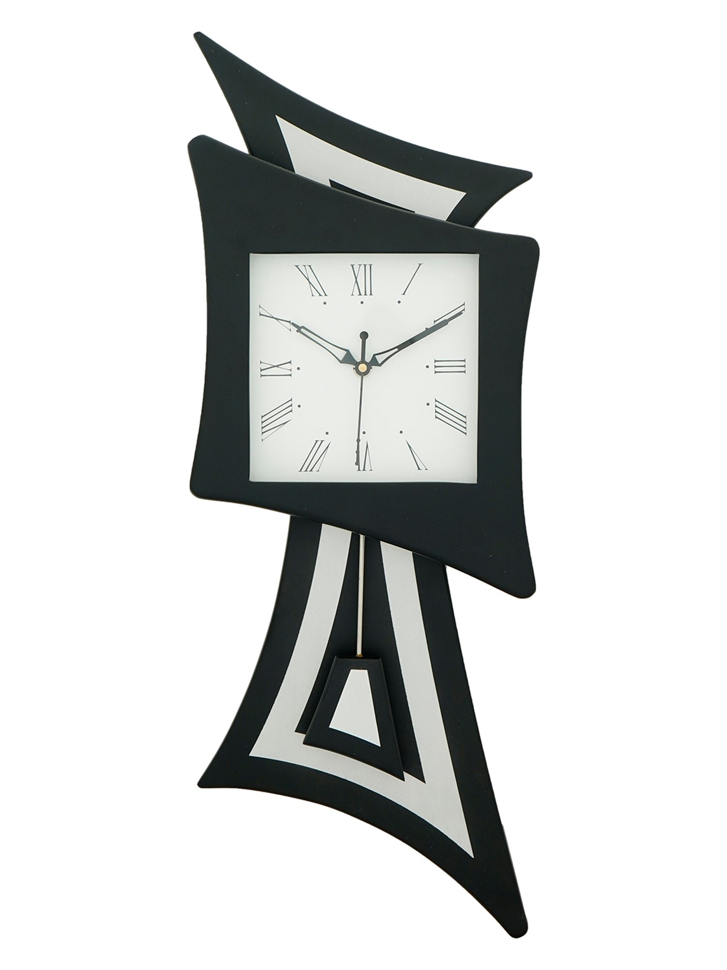 CHRONIKLE Vertical Black Wood Wall Clock