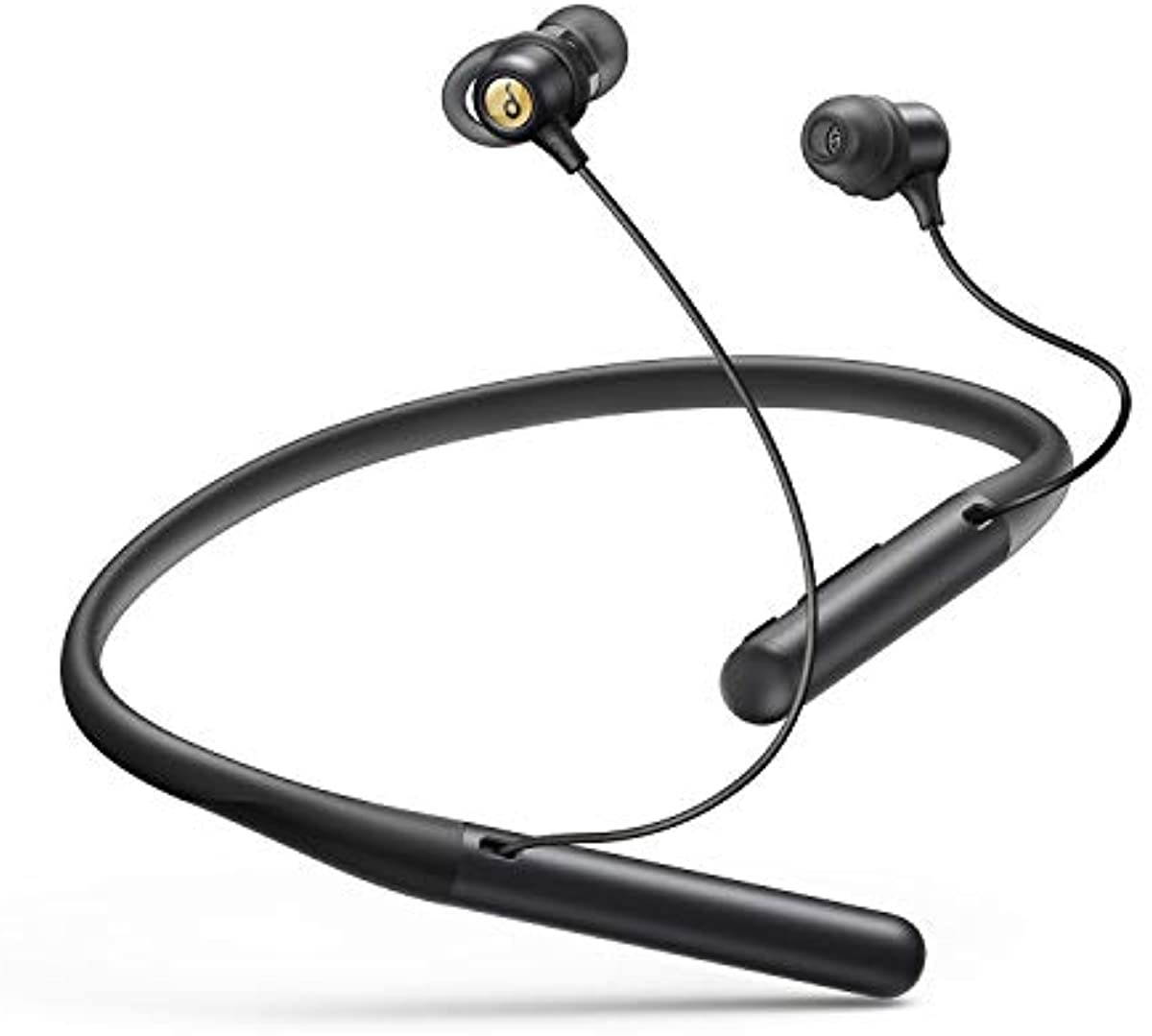 Anker Soundcore Life U2 Bluetooth Neckband Headphones with 24 H Playtime, 10 mm Drivers, Crystal-Clear Calls with CVC 8.0 Noise Cancelling Mic, USB-C Fast Charging, Foldable & Lightweight Build