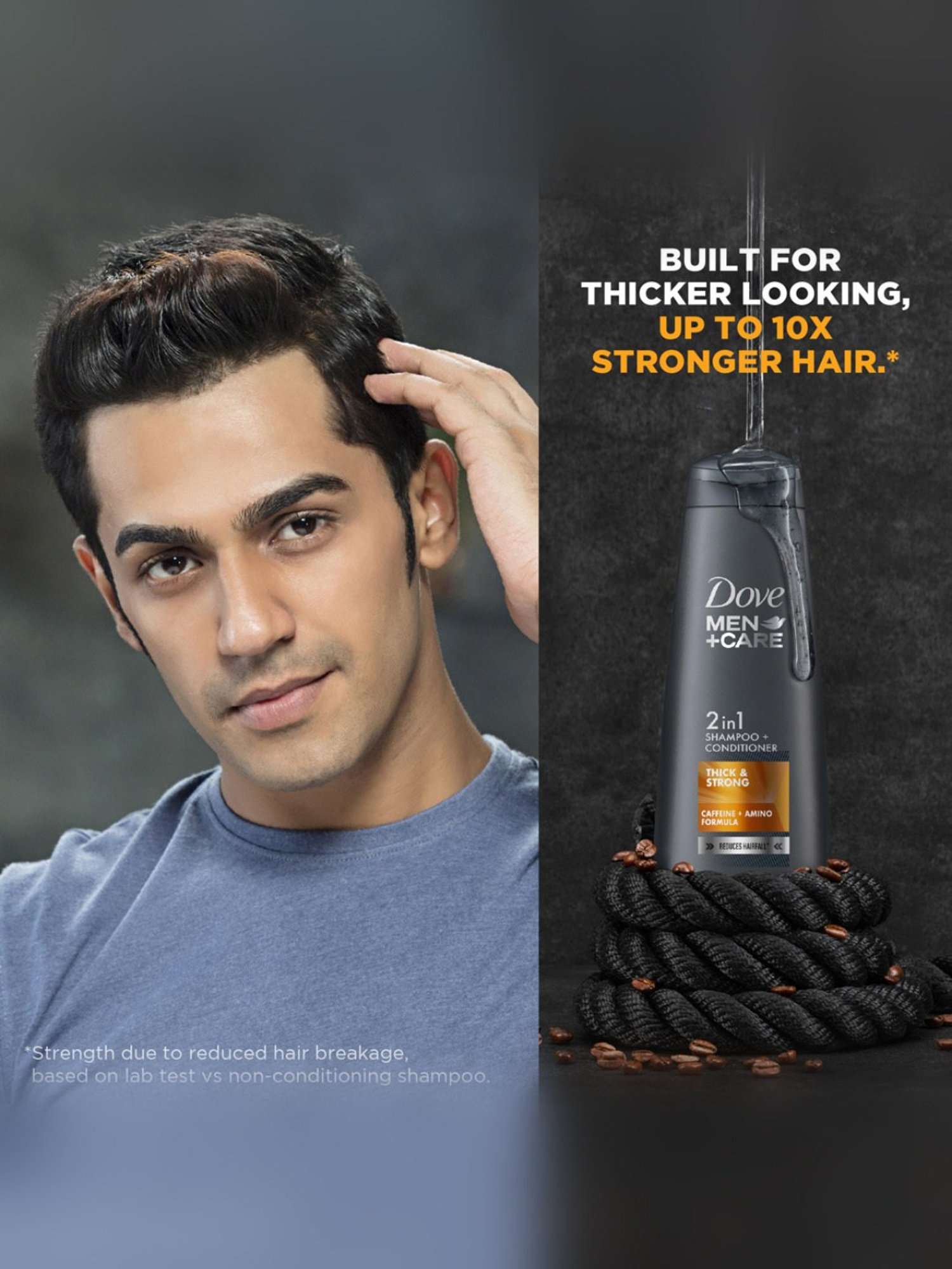 Dove Men+Care Thick & Strong 2 in 1 Shampoo+Conditioner - 180 ml