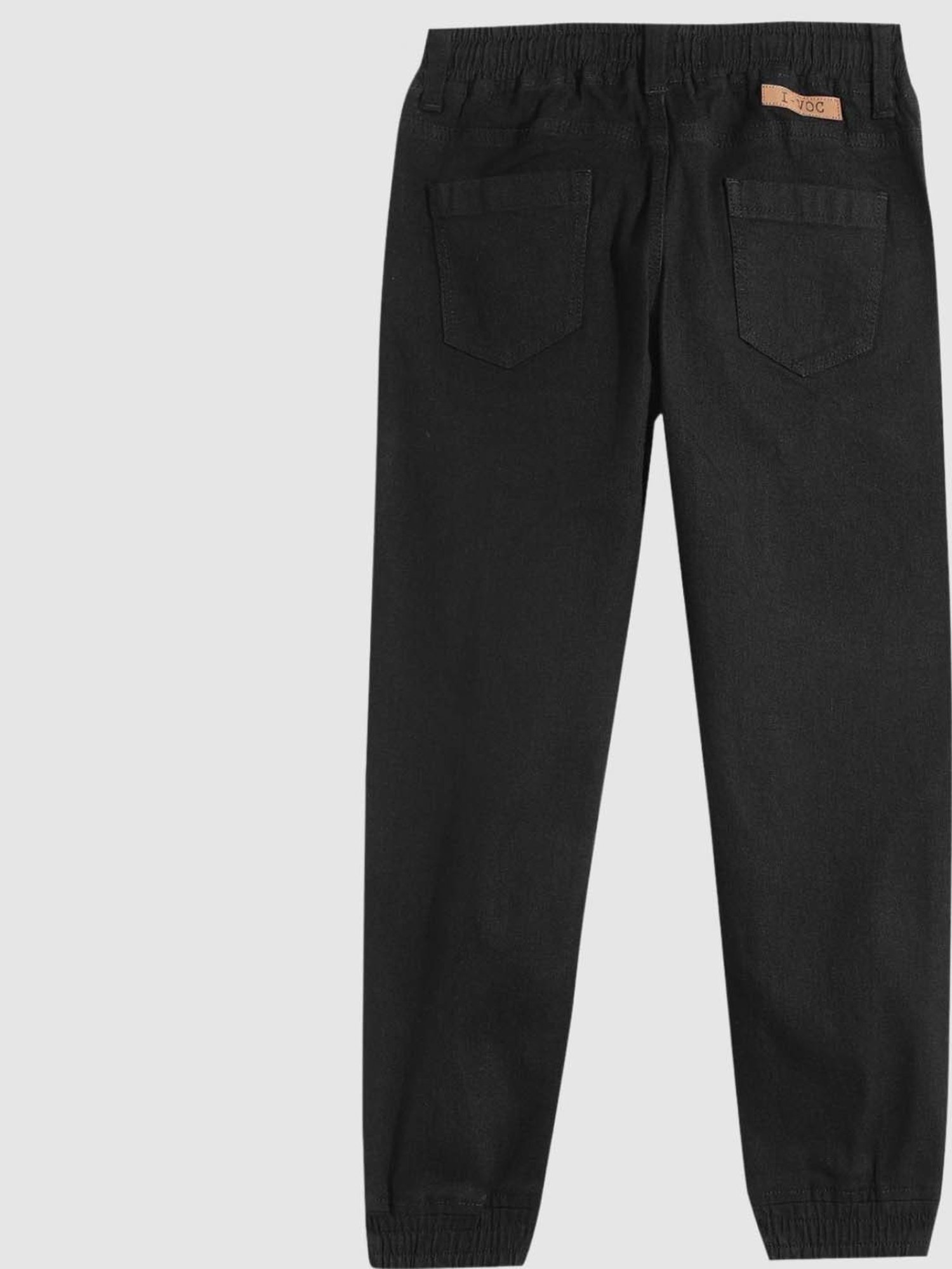 IVOC Boys Black Solid Trousers