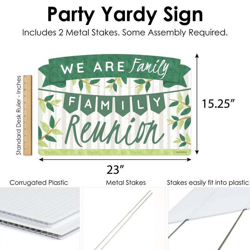 Big Dot of Happiness Family Tree Reunion - Family Gathering Party Yard Sign Lawn Decorations - We Are Family Party Yardy Sign