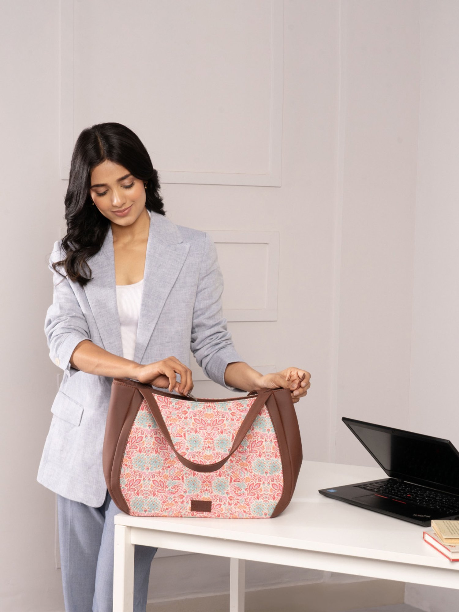 ZOUK Mangalore Blossoms Multicolor Printed Luna Shoulder Bag