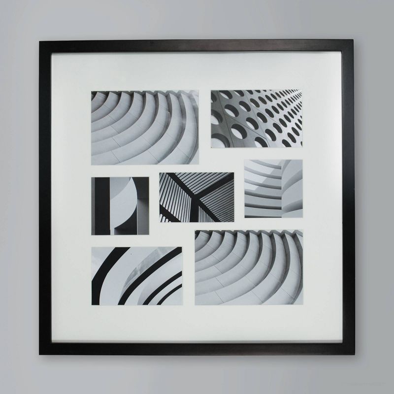 Thin Collage 7 Multi-Size Photo Frame Black - Made By Design™