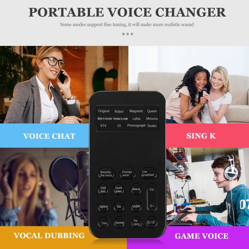 Voice Changer Scene Voice Change 8 Sound Effect Mini External Sound Card