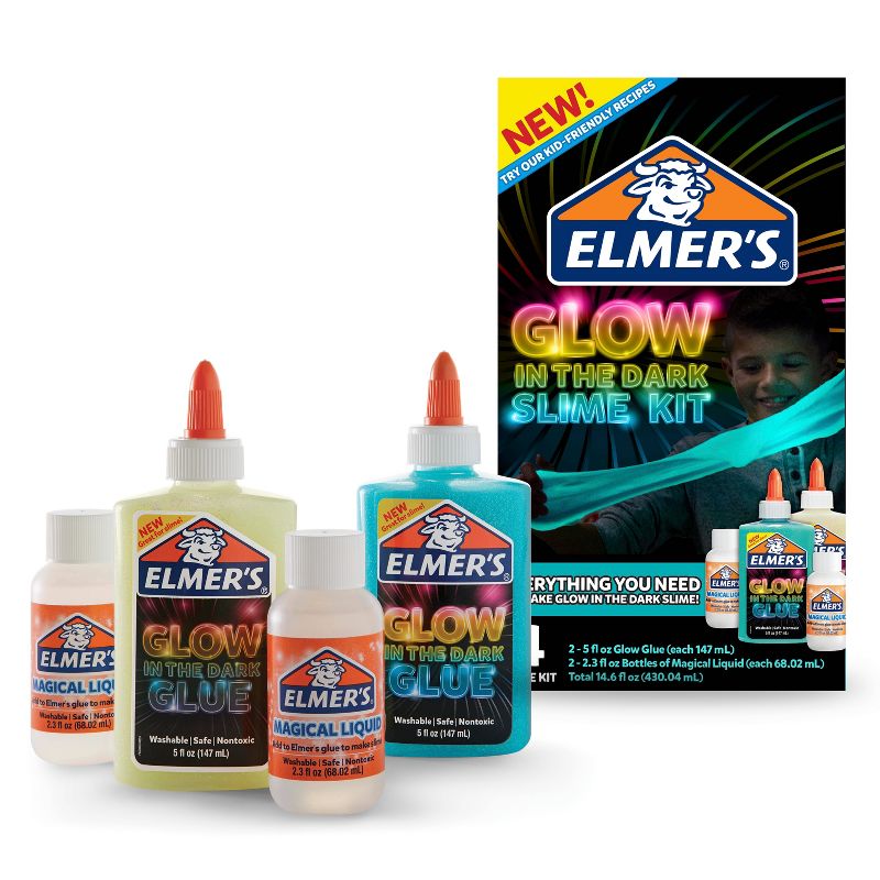 Elmer's 4pc Glow in the Dark Slime Kit