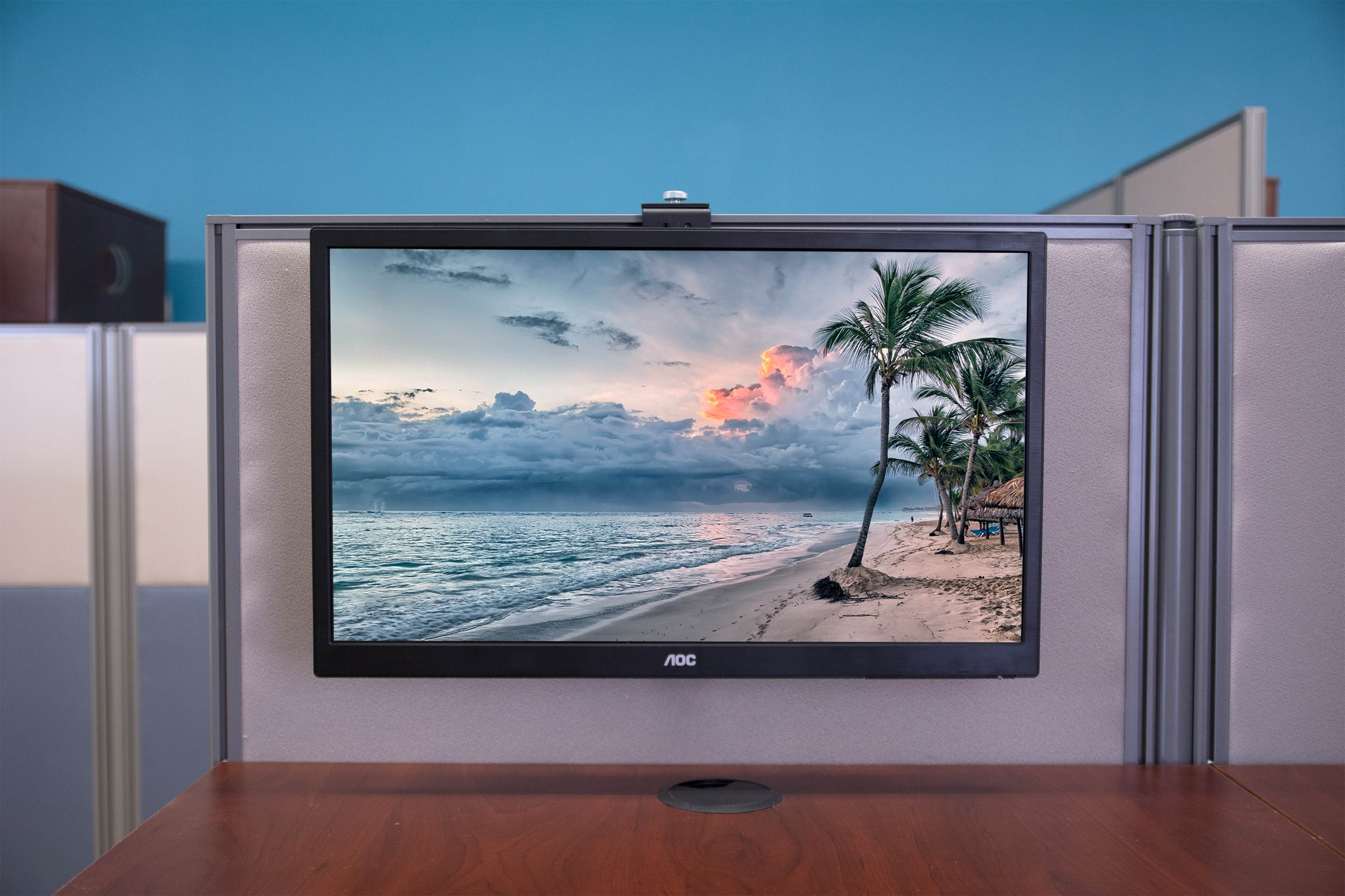 VIVO Black Office Cubicle VESA Monitor Mount Stand Hanger Attachment Clamp for 17" to 32" Screen (MOUNT-CUB1)