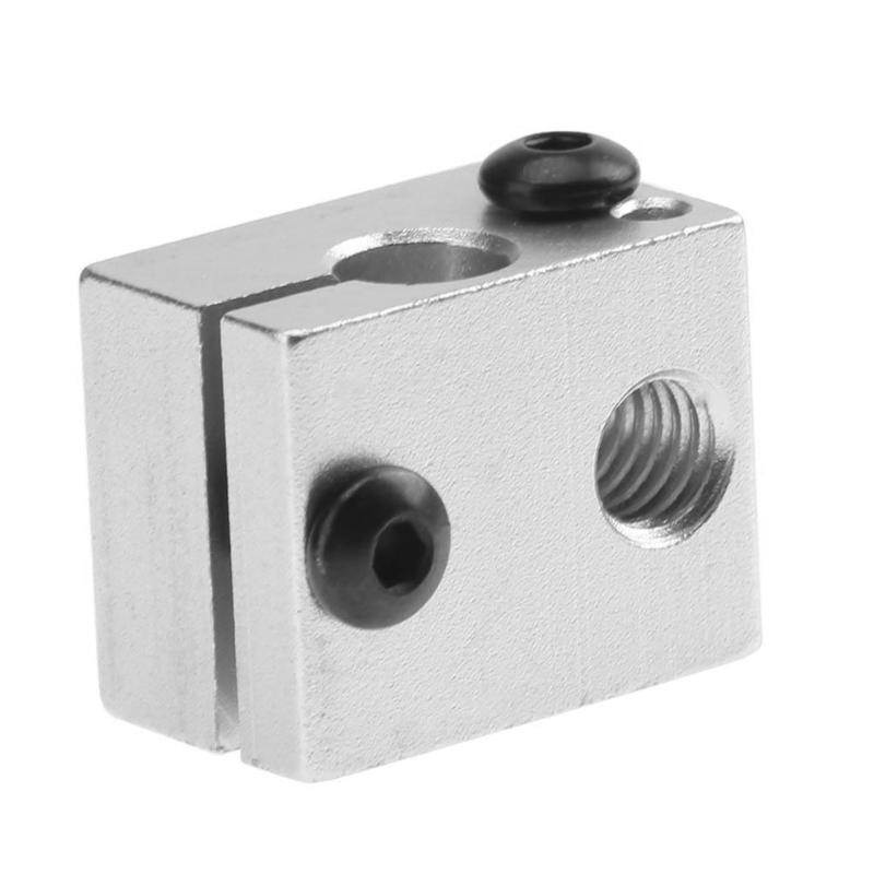 3D Printer Accessories Extruder All-metal Oxide Blasting V6 Heating Aluminum Block for Extruder Hotend Heating 3D Printers