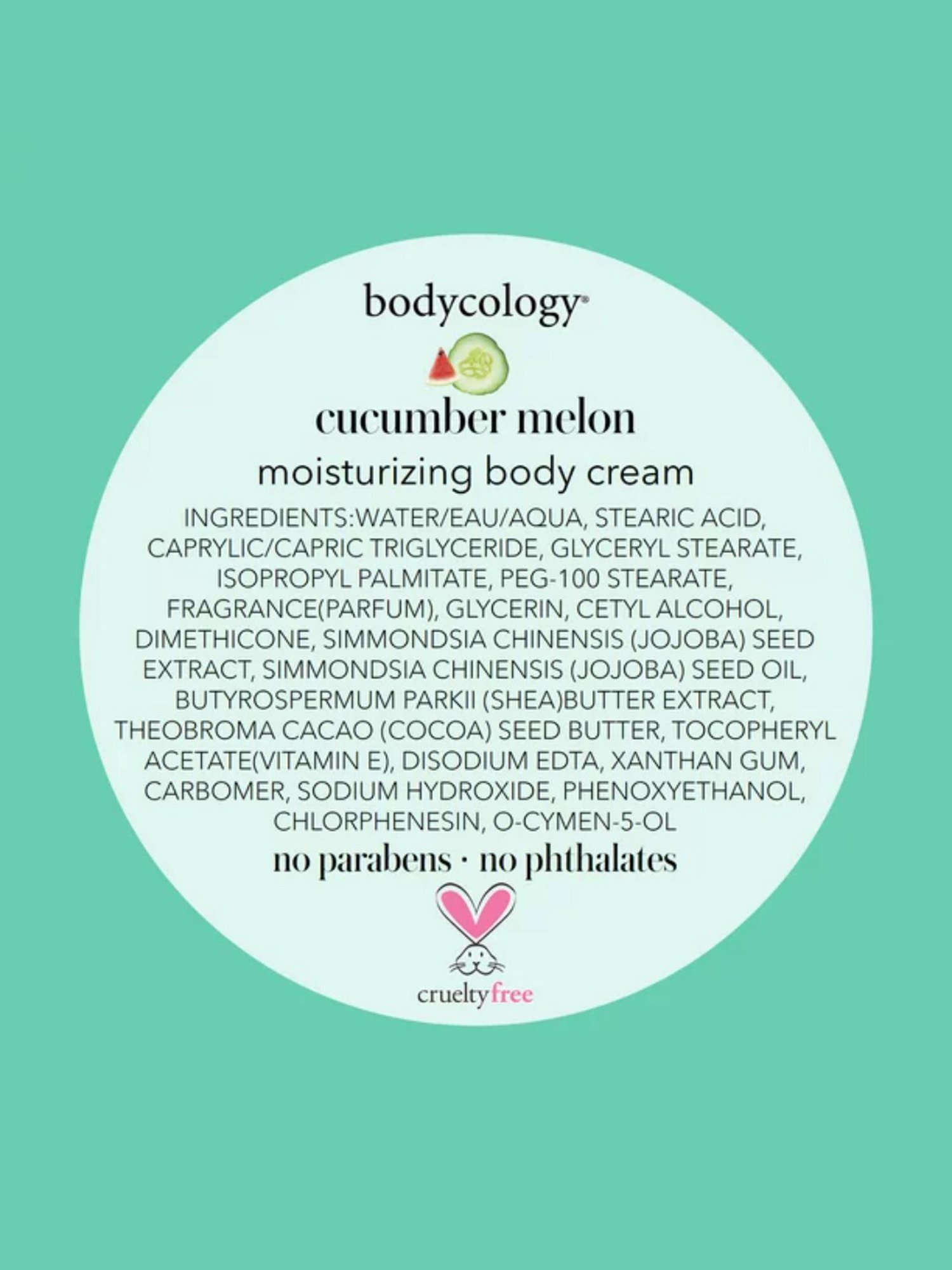 Bodycology Cucumber Melon Body Cream - 227 gm
