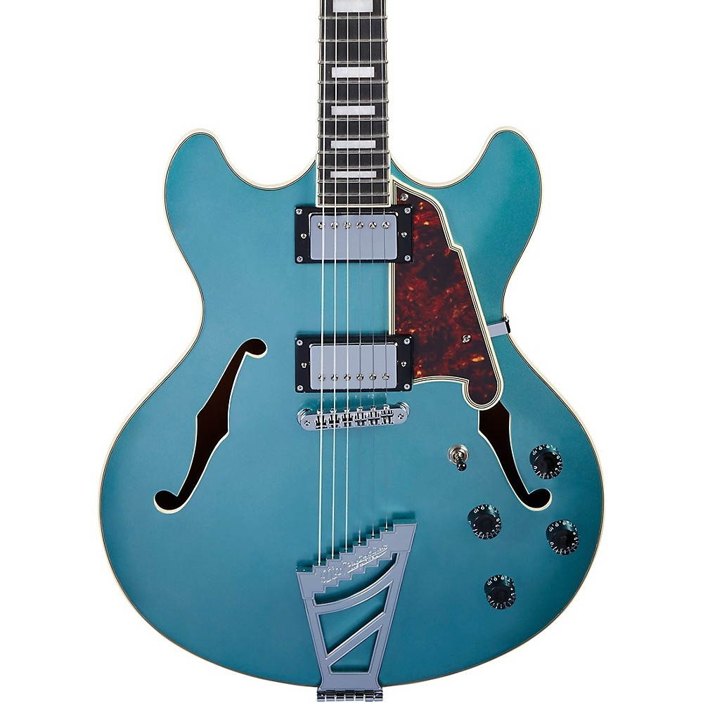 D'Angelico Premier DC Semi-Hollow Electric Guitar with Stairstep Tailpiece Ocean Turquoise