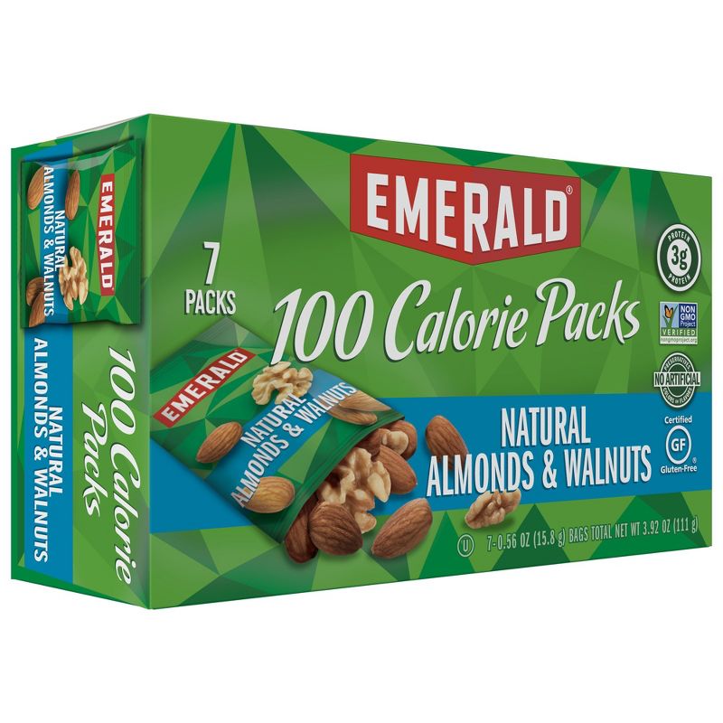 Emerald Natural Walnuts and Almonds 100 Calorie Packs - 3.92oz/7ct