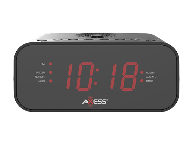 AXESS AM/FM Alarm Clock Radio CKRD3803