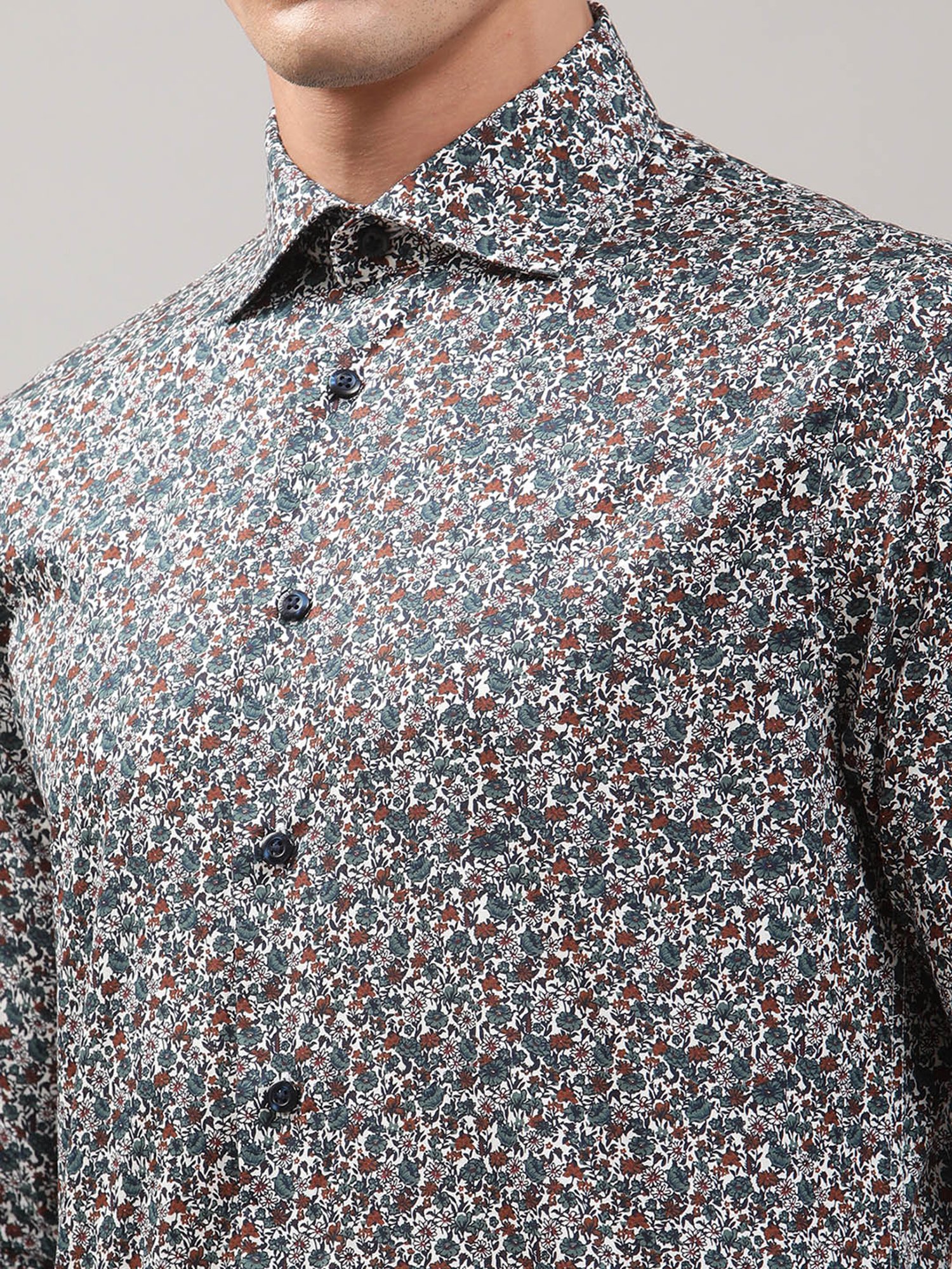 Matinique Multicolor Regular Fit Printed Cotton Shirt