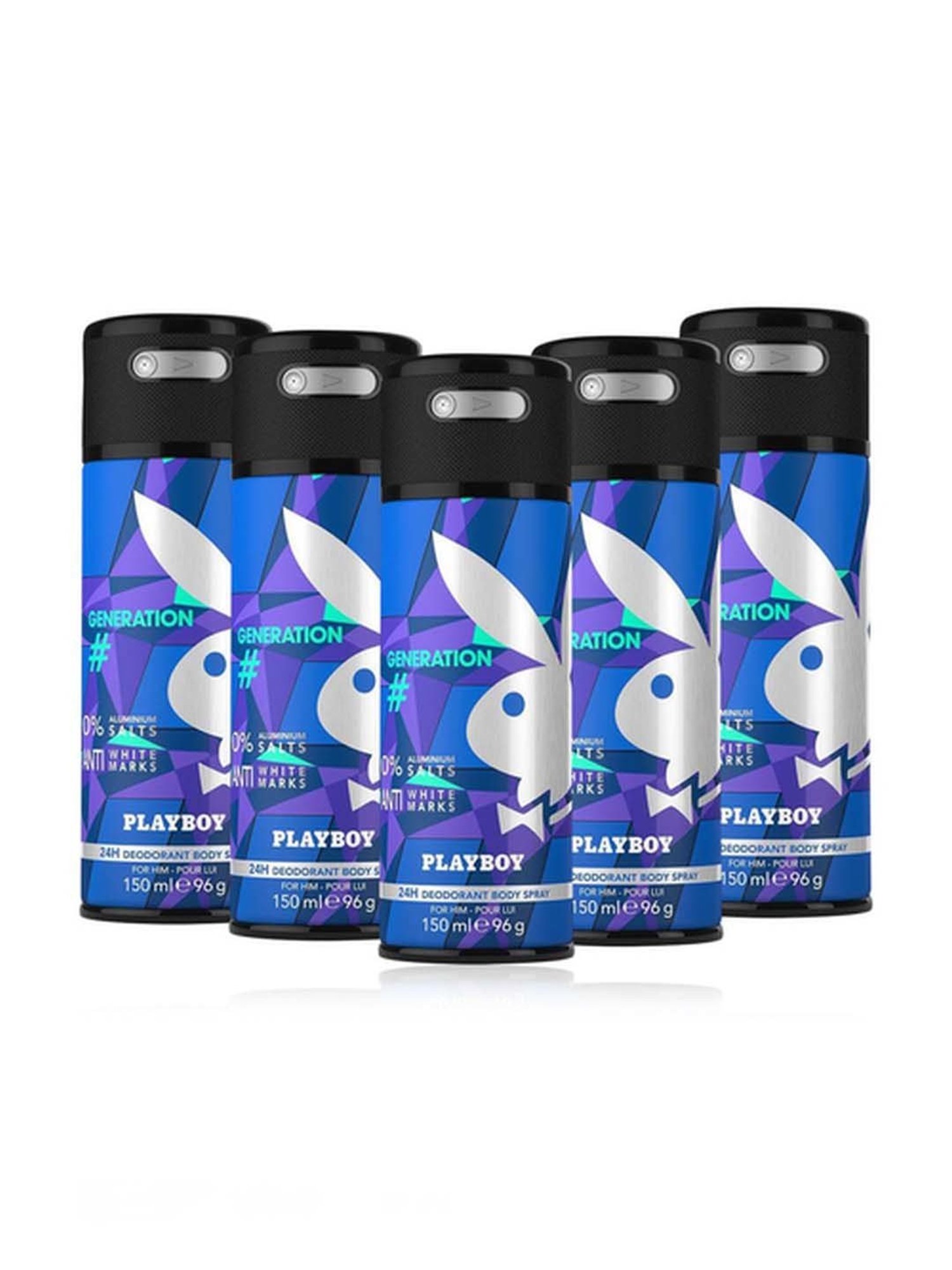 Playboy Generation Man Deodorant Spray (Pack of 5)
