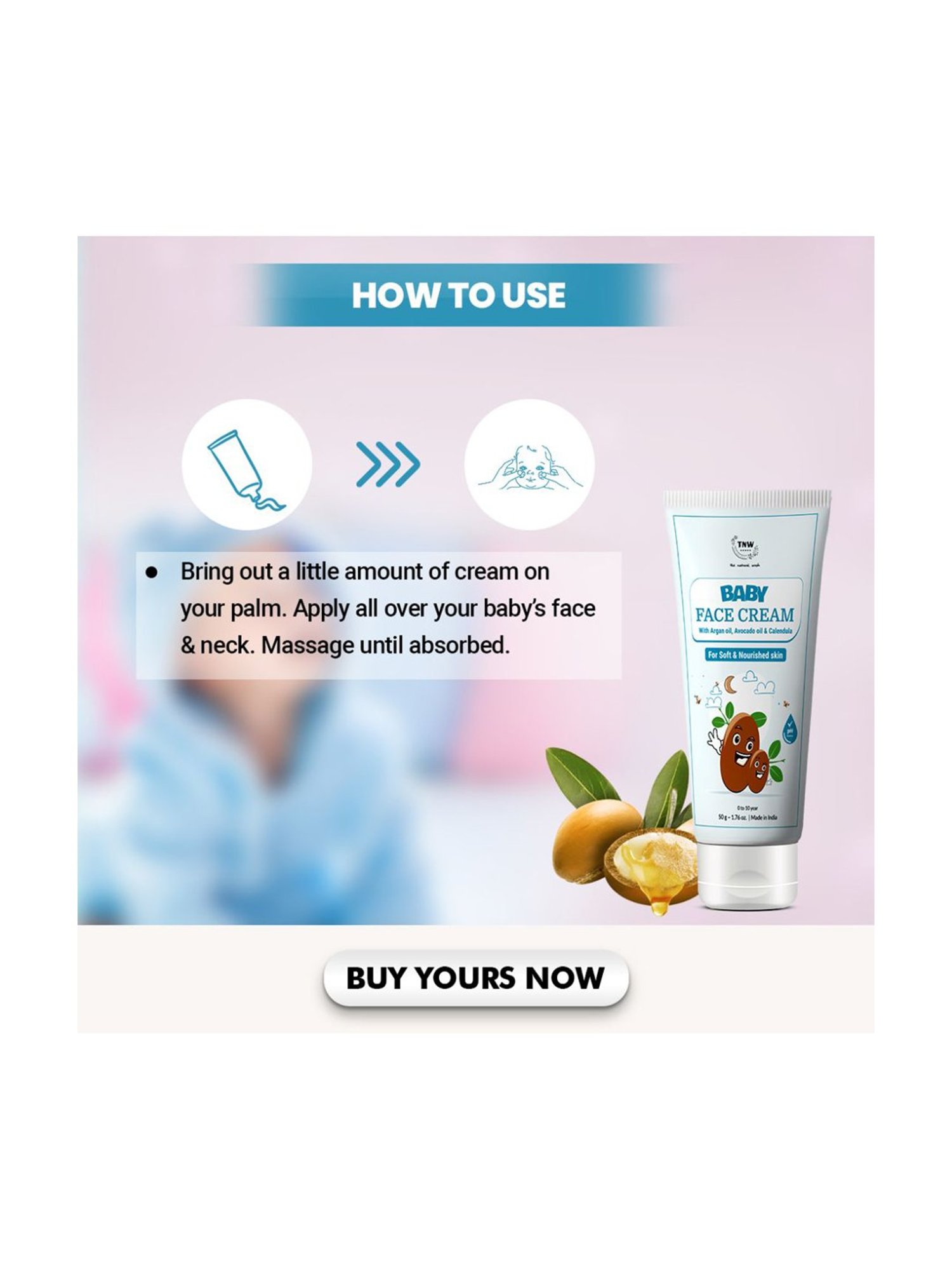 TNW-The Natural Wash Baby Rash Cream - 50 gm