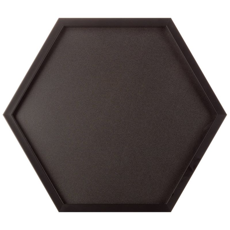 3pc Hexagon Dry Erase Chalkboard/Pinboard Wall Organizer Set Black - Gallery Solutions