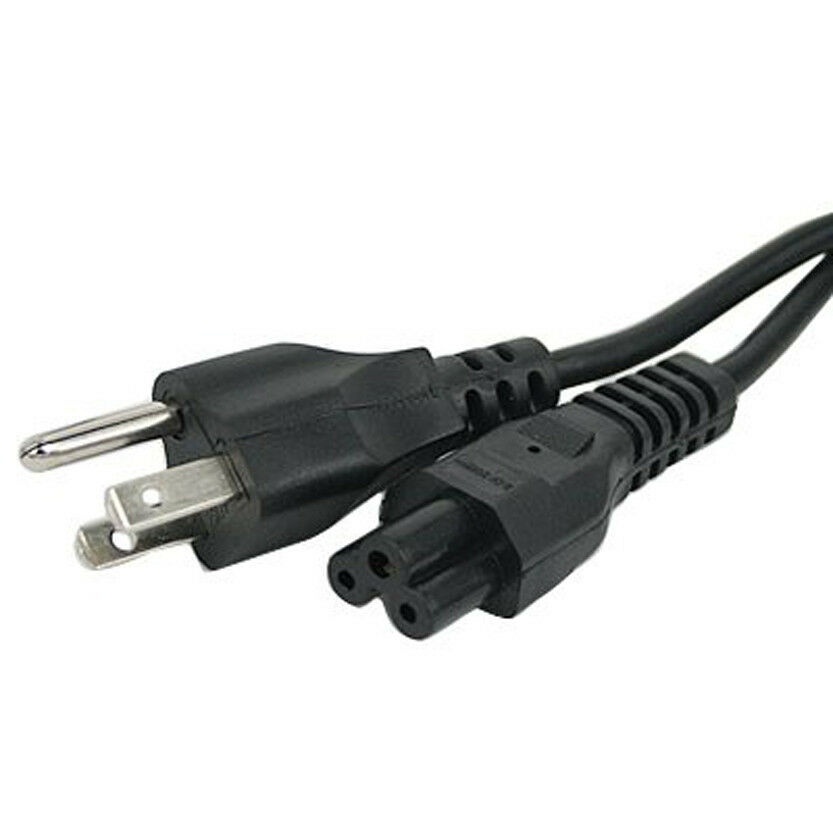 3 Prong 18AWG AC Mickey Mouse NEMA 5-15P to C5 Laptop Power Cable Cord - 5 Feet