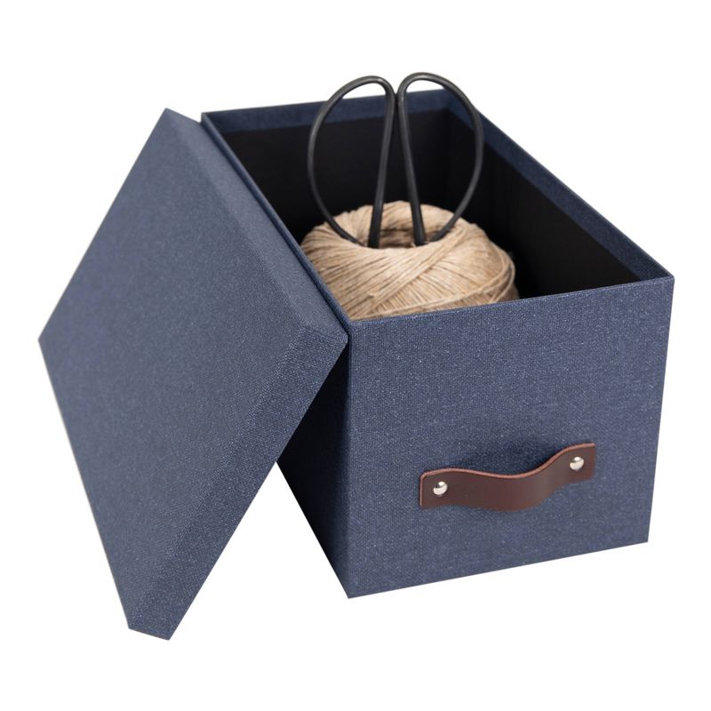 Set of 3 Silvia Canvas Media Box Blue - Bigso Box of Sweden