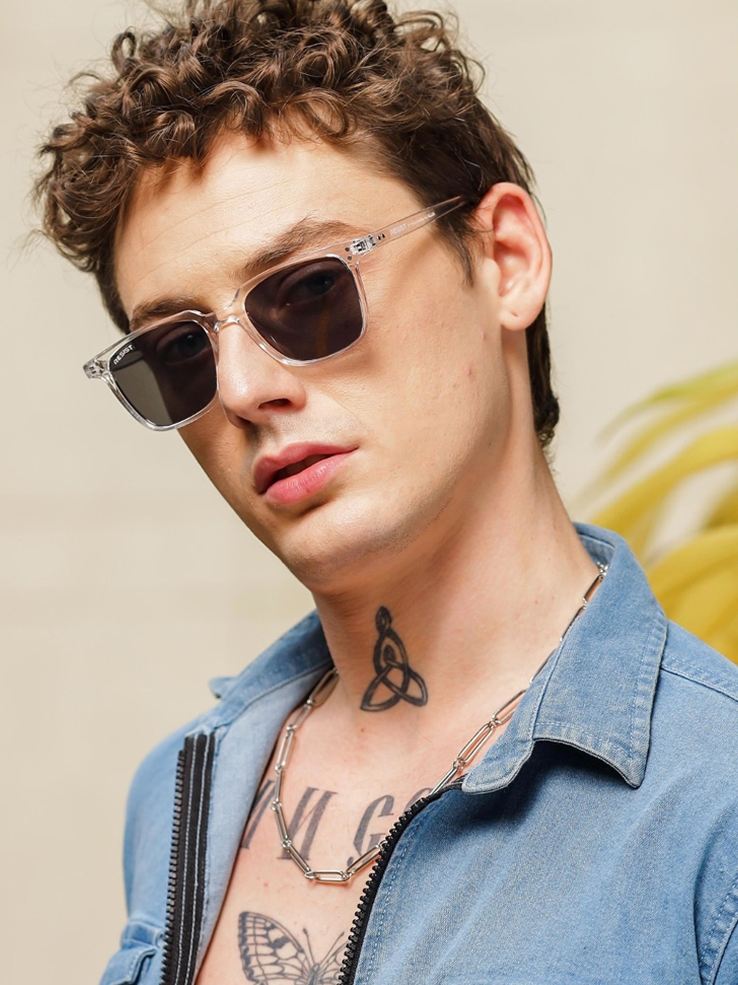 Resist Eyewear Black Wayfarer uv protected Unisex Sunglasses