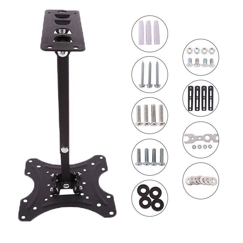 14-42inch Stand Rack Strong Bearing Iron Easy Install Wall Mount Support Hanging Adjustable Angle Universal Durable TV Bracket