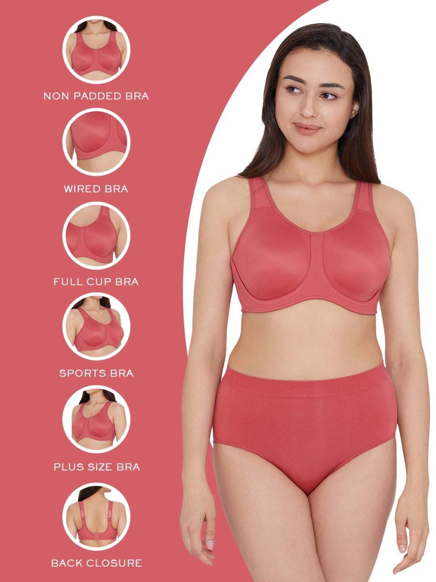 Wacoal Red Full Coverage Sports Bra