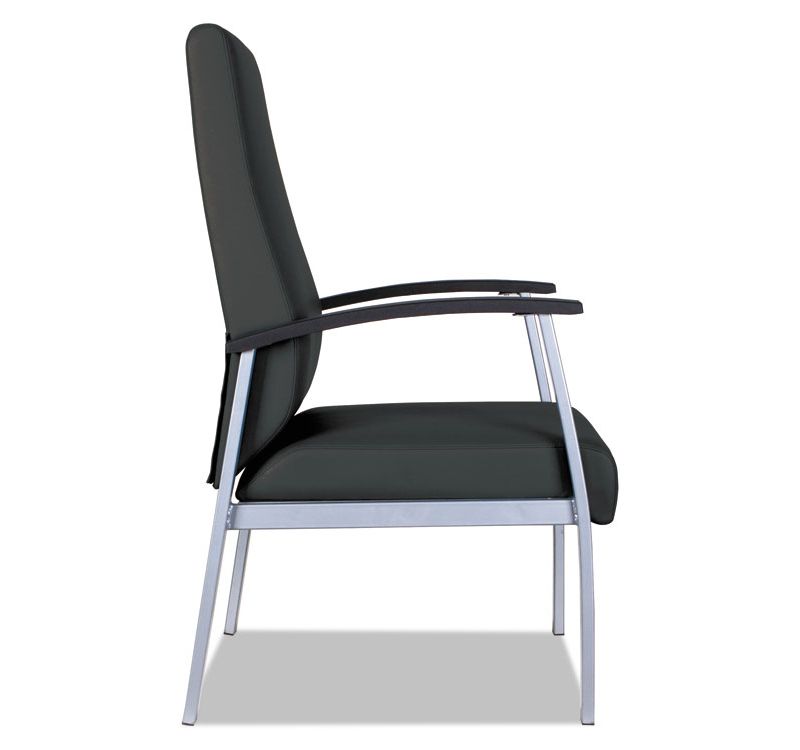 Alera metaLounge Series High-Back Guest Chair 21.85" x 23.62" x 17.71" Black ML2419