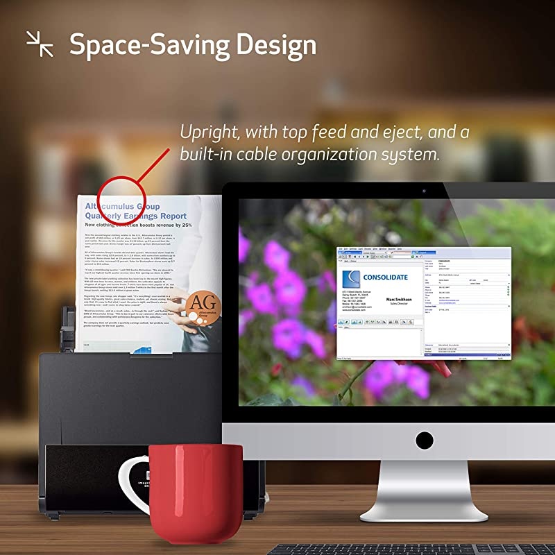ImageFORMULA DR-C225 II Office Document Scanner, Black - 3258C002