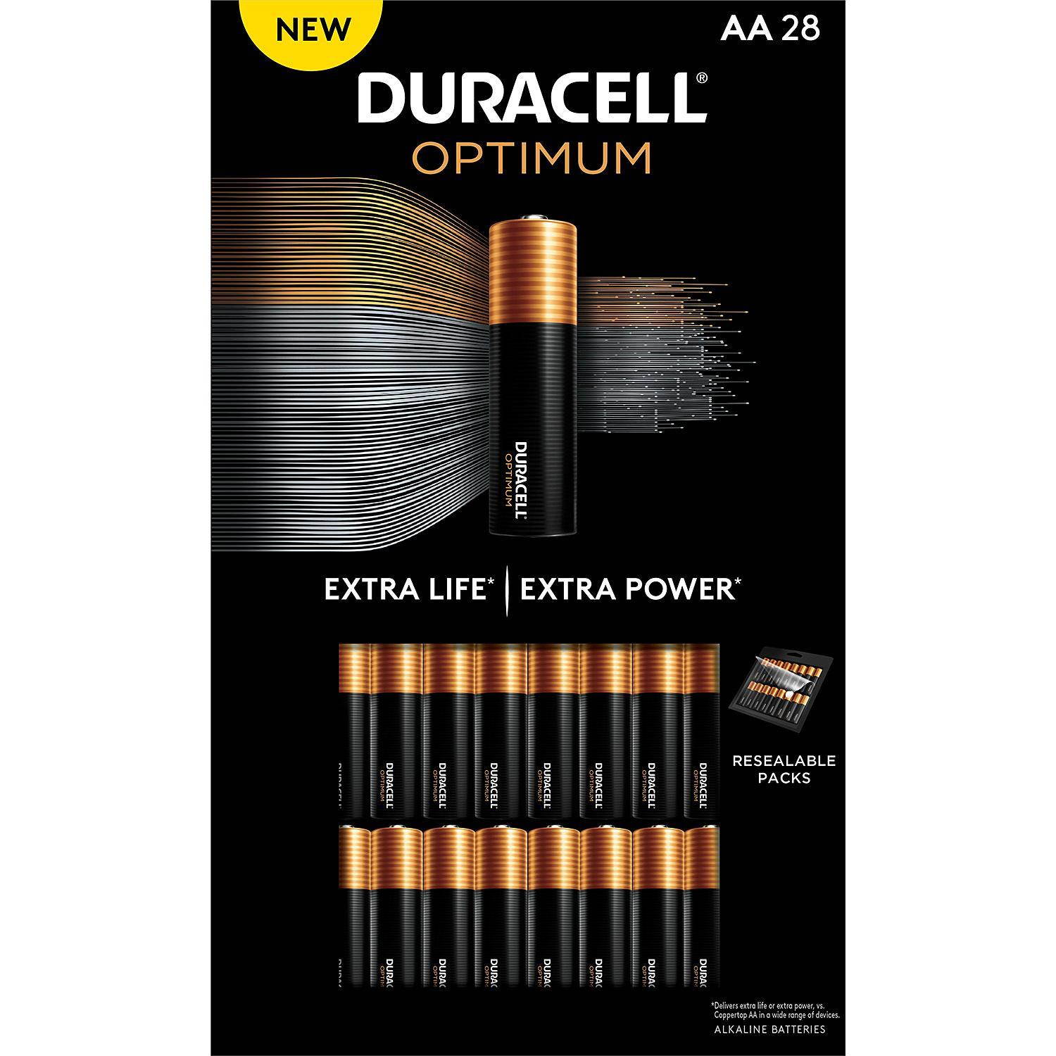 Duracell Optimum AA Batteries- Resealable Package (28 Pack)