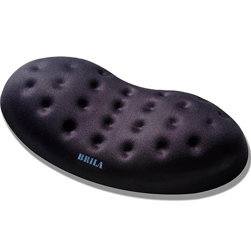 Upgraded Ergonomic Memory Foam Mouse Wrist Rest Support Pad Cushion for Computer Laptop Office Work PC Gaming Massage Holes Design Wrist Pain Relief