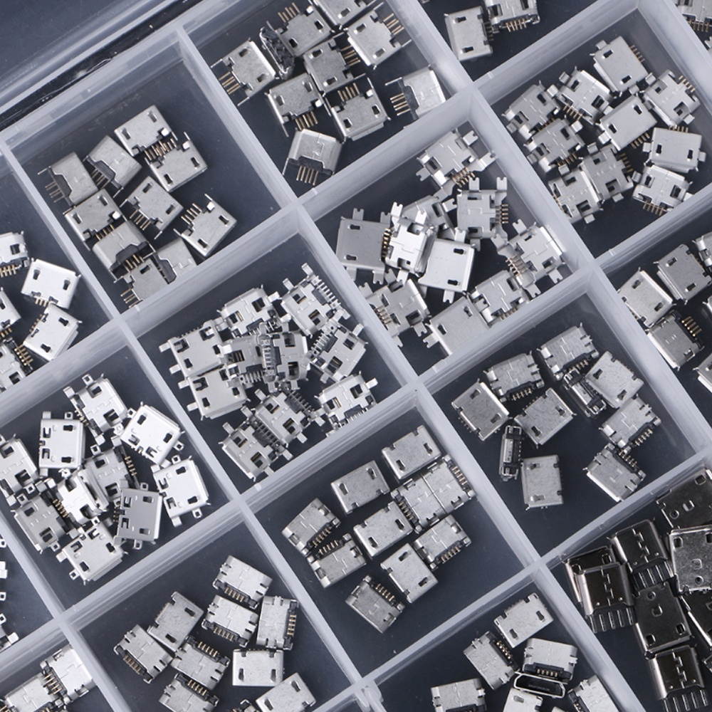 Multi-specification Micro USB Connector Pin Charge Female SMT Socket Jack Set