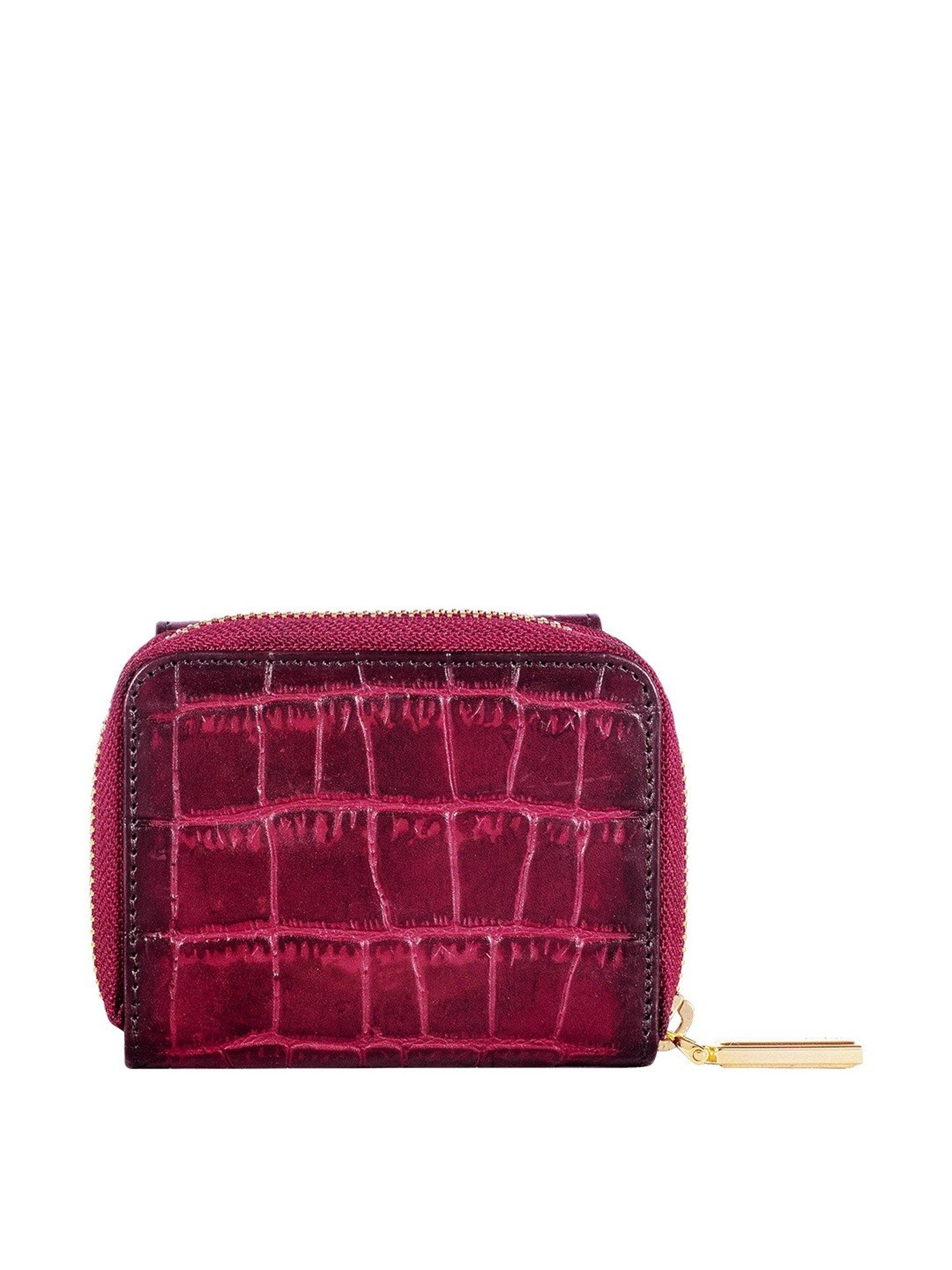 Eske Eva Magenta Textured Zip Around Wallet for Women