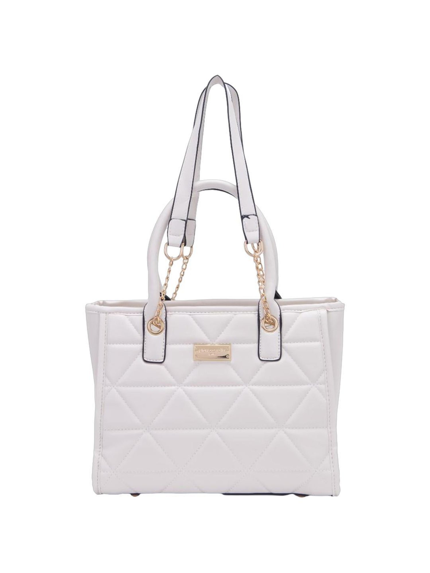 Pierre Cardin White Textured Handbag