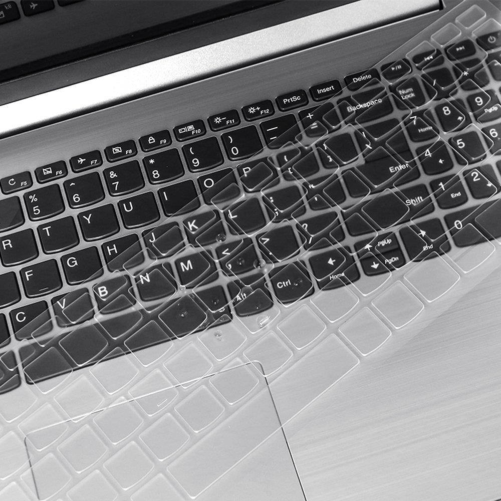 CaseBuy Keyboard Protector Cover Compatible Lenovo IdeaPad 320/330/330s 15.6 inch, IdeaPad 320/330 17.3 inch, IdeaPad 520 15.6 inch Laptop TPU Protective Skin US Layout Clear