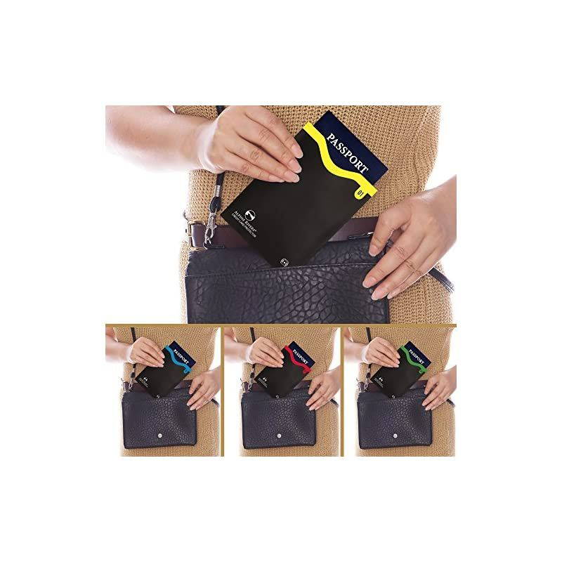 RFID Blocking Sleeves 14 Credit Card Holders amp 4 Passport Protectors Ultimate Premium Identity Theft Protection Sleeve Set for Men amp Women Smart Slim Profile Design Color Numbered