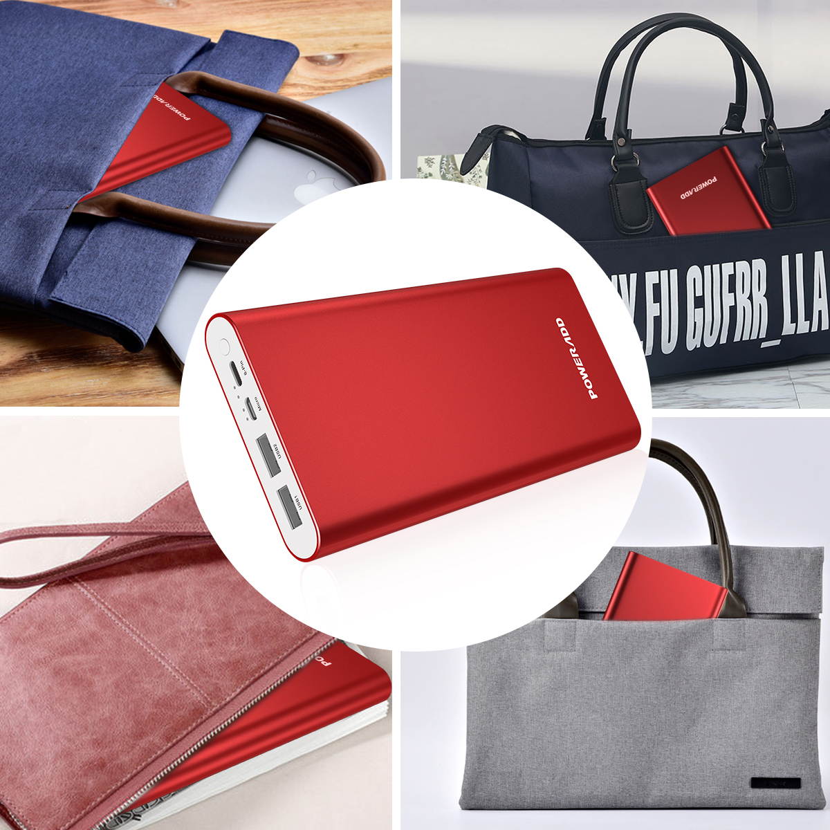 Poweradd 12000mAh Power Bank Portable Charger Dual USB Ports External Battery for iPhone, iPad, Samsung Mobile Cellphone