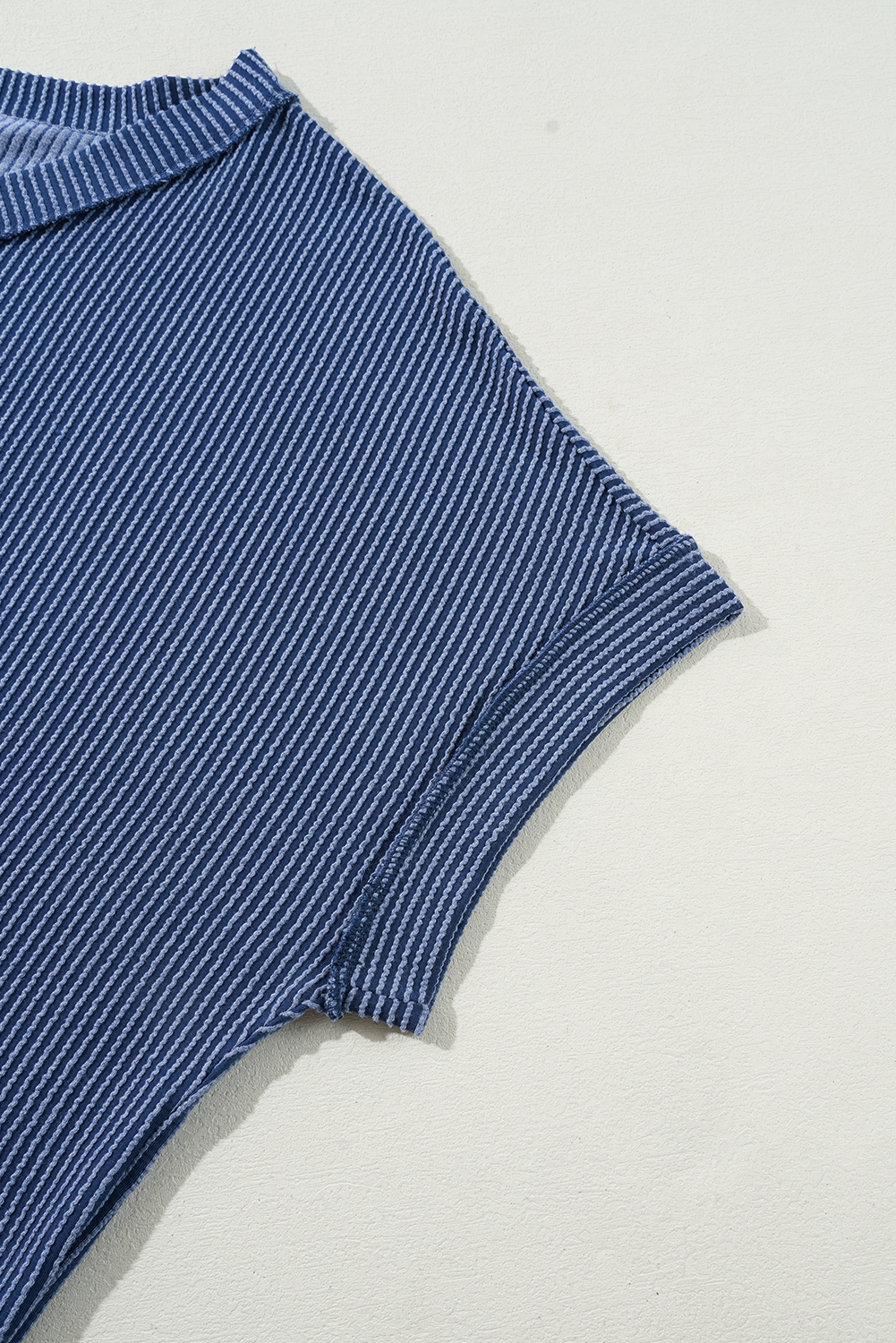 Rose Red Solid Waffle Knit Plus Size Two Piece Shorts Set