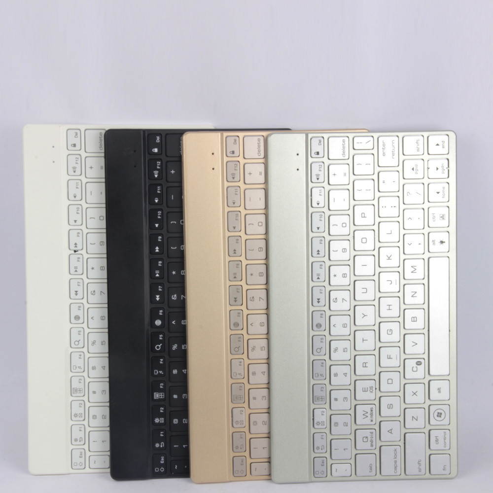 Funtech High quality Wireless Bluetooth Keyboard Ultra Slim Aluminium, With LED Backlight Keyboard suit Android Windows IOS Devices F3S