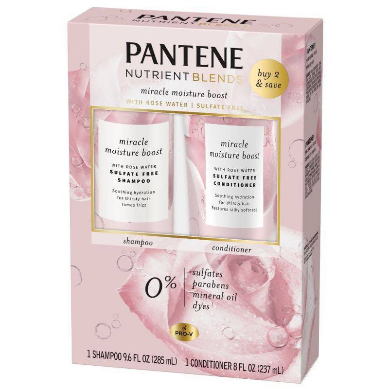 Pantene Rose Water Shampoo and Conditioner Dual Pack- 17.8 fl oz