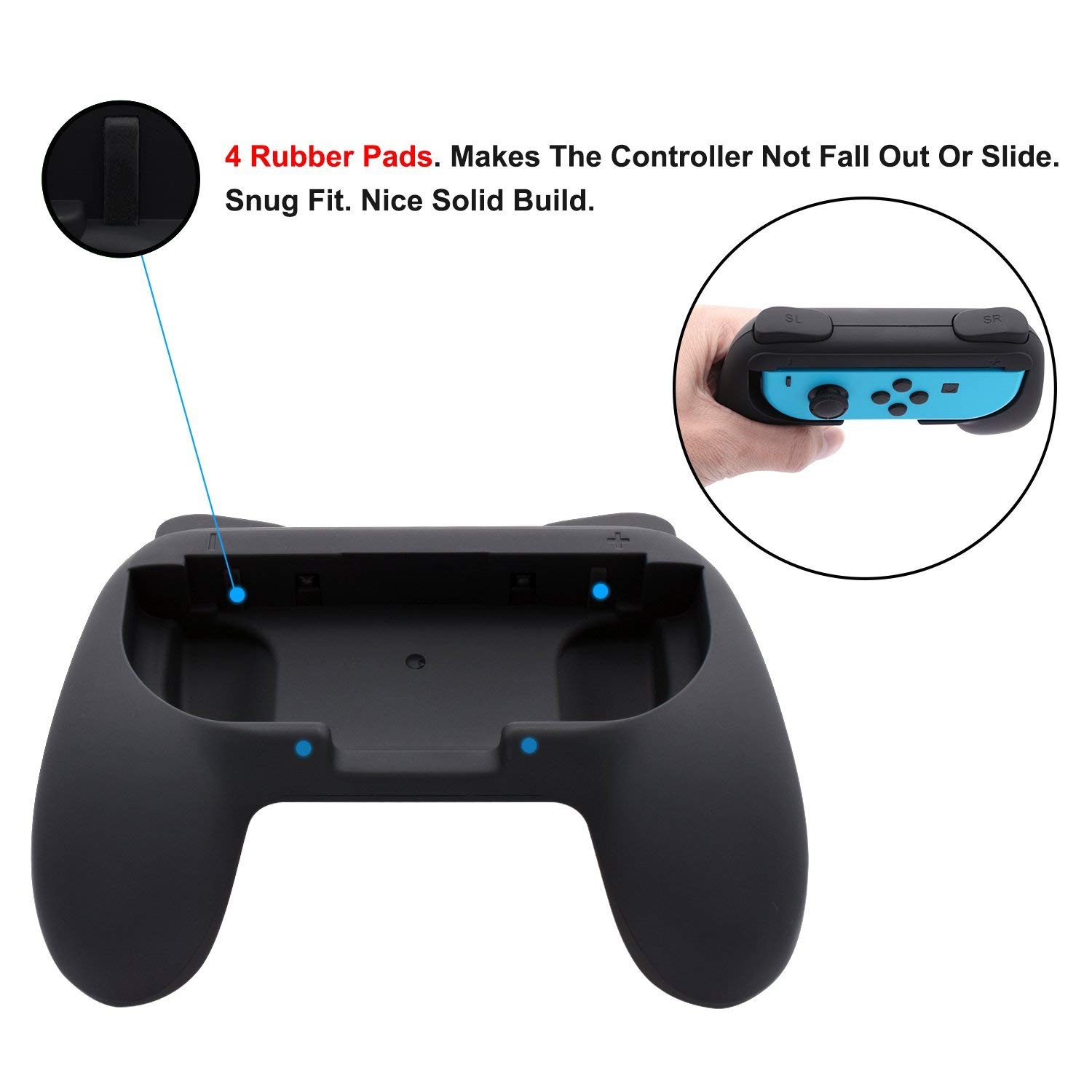 Wristband is suitable for Just Dance 2021 2020 2019 switch, hands-free elastic wristband, suitable for Nintnedo Switch dance accessories, a pair of JoyCon grips (blue + red), children's edition
