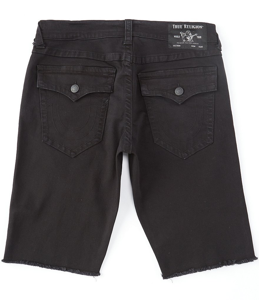 True Religion Ricky Fit Raw Edge 13#double; Inseam Denim Shorts