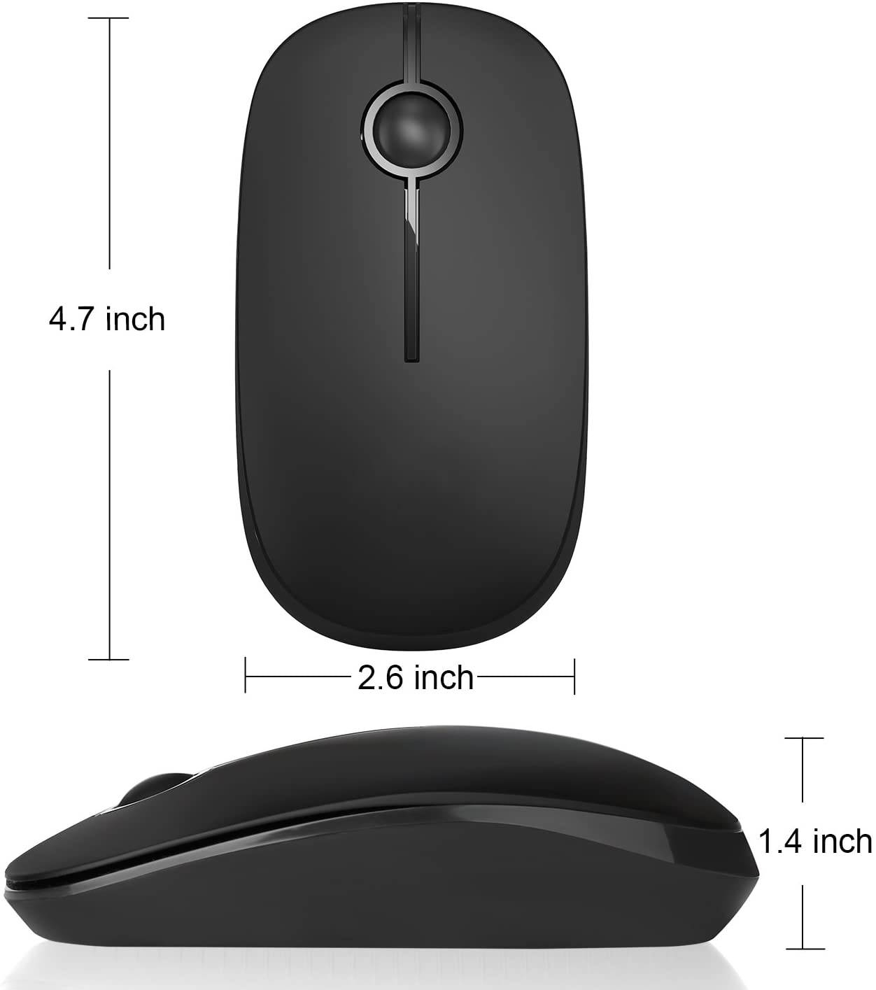 2.4G Slim Wireless Mouse with Nano Receiver, 2.4 GHz wireless mouse ,Sensitive wireless Mouse Click with Less Noise,Slim ergonomic design Plug & Play, Auto sleep Function and Universal Compatibility