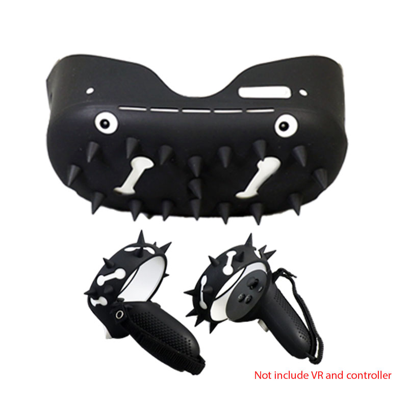 Silicone Protective Shell Case For Oculus Quest 2 VR Helmet Protective Front Cover Anti-Scratches With Touch Controller Cover