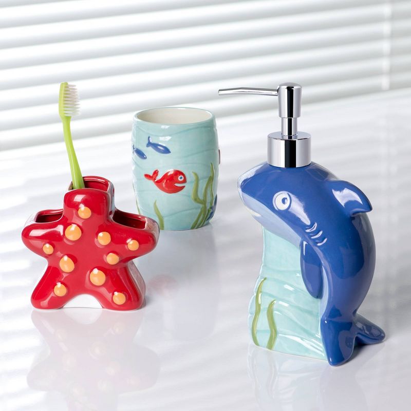 3pc Shark Bath Set with Tumbler - Allure Home Creations