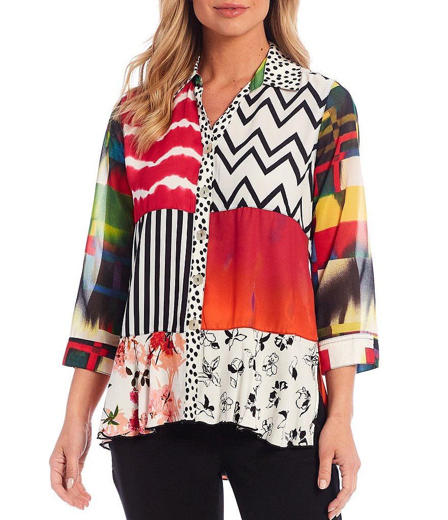 Karyn Seo Hazel Lattice Lace Linen Top